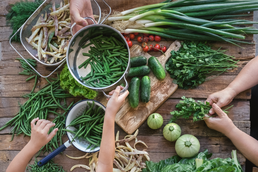 Family lunch preparations